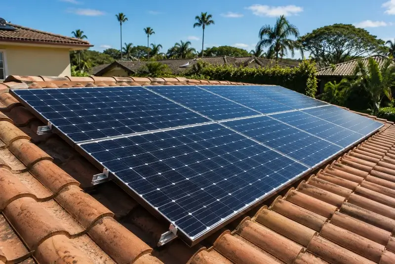 Installation de panneaux solaires à la Roque-Alric